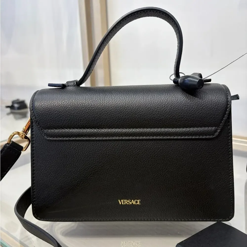 Versace La Medusa Top Handle Crossbody Bag Black NWT - Picture 4 of 7